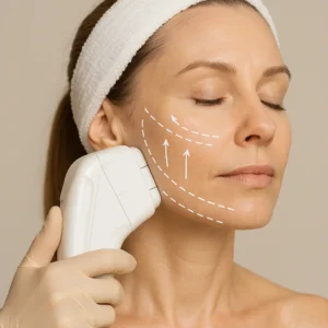 Woman having HI-FU to reduce wrinkles call LA LIPO West Barnes Now!
