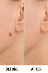 Skin tags removal West Barnes before and after