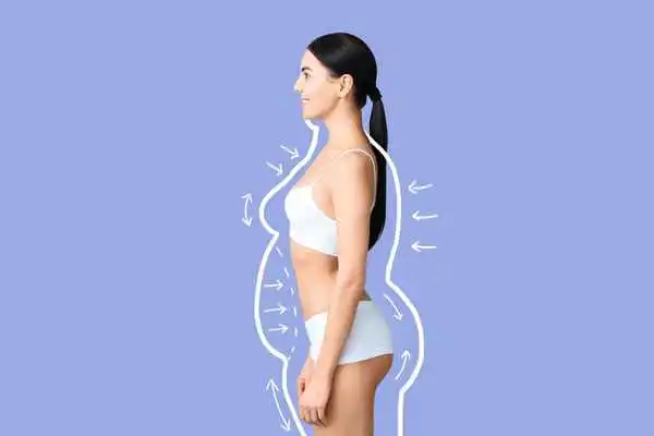 image of woman experiencing fat reduction treatment West Barnes