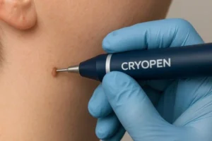 Person receiving skin tag removal West Barnes