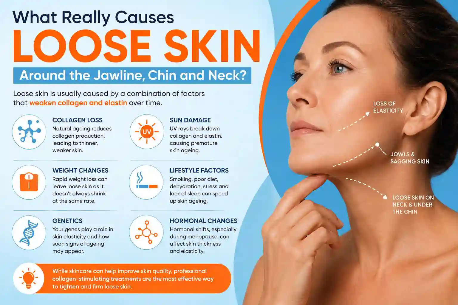What Really Causes Loose Skin Around the Jawline, Chin and Neck West Barnes?